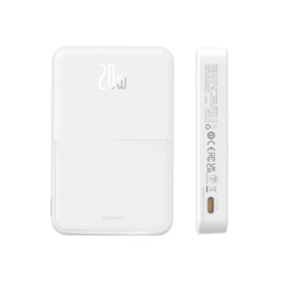 پاوربانک بی‌ سیم 20 وات بیسوس مدل MagPro Magnetic Bracket 20W ظرفیت 5000 میلی آمپر ساعت به همراه کابل USB-C