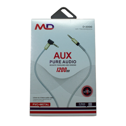کابل AUX Jack 3.5mm فنری ام دی مدل MD-D2000 طول 1.2 متر
