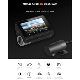 دوربین فیلم برداری خودرو سوِنتی مِی مدل 70maI Dash Cam 4K + Rear Cam Set(RC06) A800S