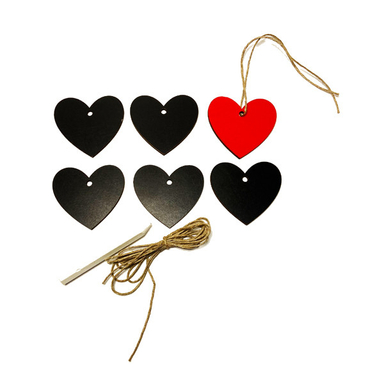 ابزار کادویی و تزئینی طرح قلب مدل LOVE BOARD بسته 6 عددی