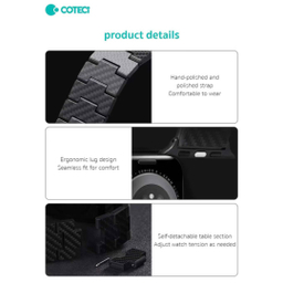 بند اپل واچ کوتتسی مدل W76 22008-BK مناسب اپل واچ سایز 42 و 44 و 45 میلی متر