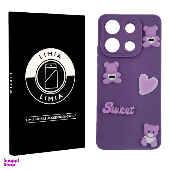 قاب گوشی موبایل لیمیا مدل عروسکی لنزدار ژله ای طرح Sweet مناسب شیائومی Redmi Note 13 4G به همراه بند آویز