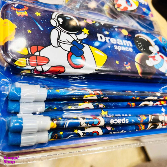 بسته لوازم تحریر مدل فضانورد کد 14 مجموعه 12 عددی