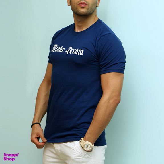 تیشرت آستین کوتاه مردانه سارزی مدل dream_s.r.m. رنگ سرمه ای