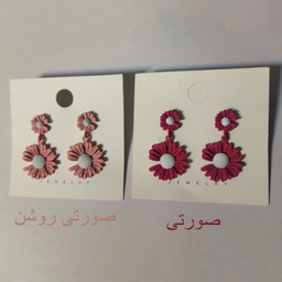 گوشواره زنانه مدل آویزی طرح گل بابونه