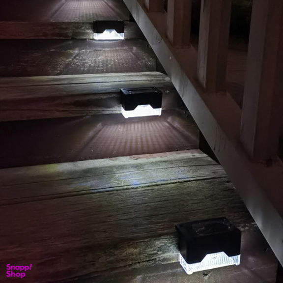 چراغ خورشیدی طرح لب پله ای مدل SOLAR  LIGHTS مجموعه 12 عددی