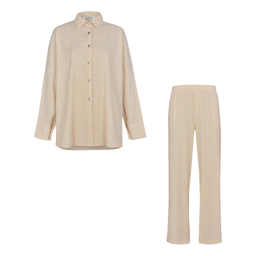 ست شومیز و شلوار زنانه لوینت مدل Nelsi کد 0118 رنگ کرم روشن
