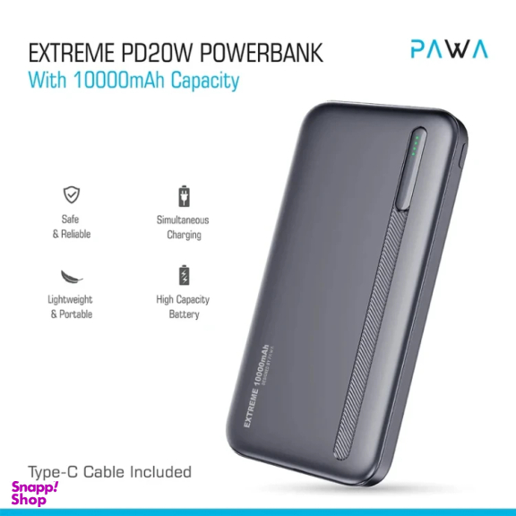 پاوربانک پاوا مدل Extreme PD20W ظرفیت 10000 میلی آمپر ساعت