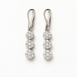 گوشواره نقره زنانه مدل گل کد 136677