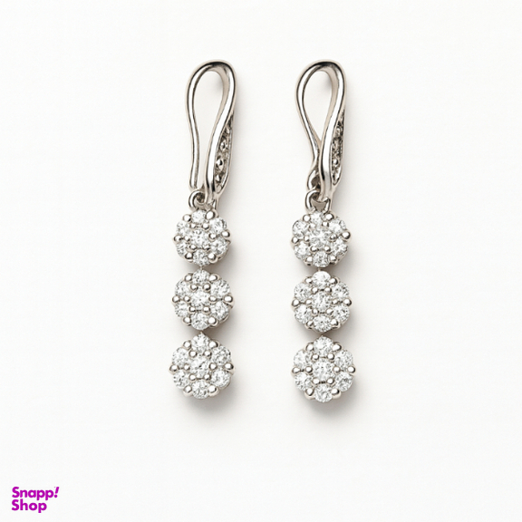 گوشواره نقره زنانه مدل گل کد 136677