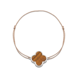 دستبند نقره زنانه مدل ونکلیف چشم گربه ای کد 087