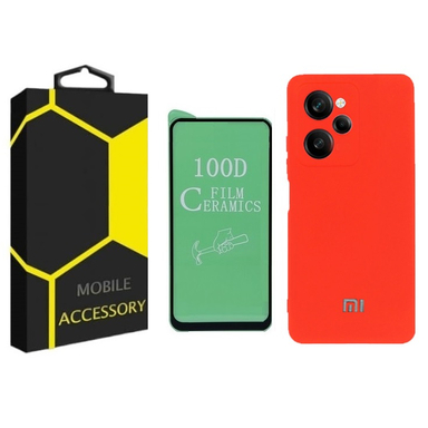 کاور گوشی موبایل مدل سیلیکونی مناسب شیائومی Poco X5 Pro به همراه محافظ نمایش