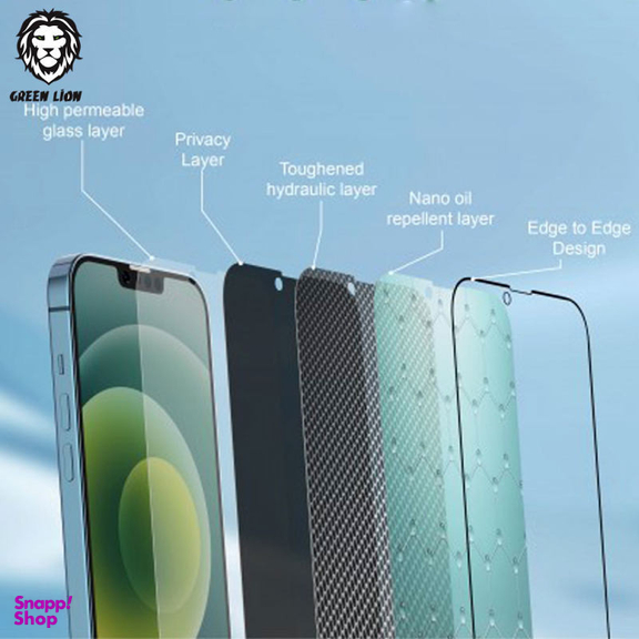 محافظ صفحه نمایش حریم شخصی گرین مدل Steve Privacy مناسب برای گوشی موبایل اپل iPhone 13 pro max /14 Plus