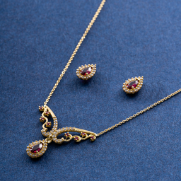 نیم ست طلا 18 عیار زنانه جواهری سون کد 2792