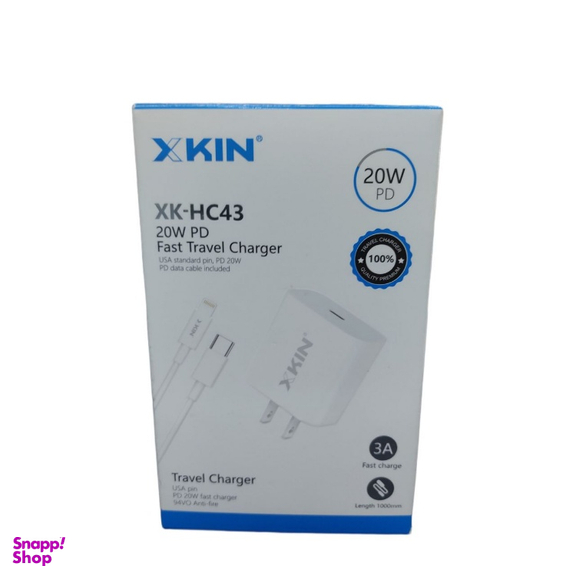 شارژر دیواری ایکس کین کد XK-HC43 به همراه کابل Lightning به Type-C