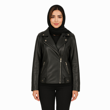 کت چرم زنانه السانا مدل دیلان کد 156201