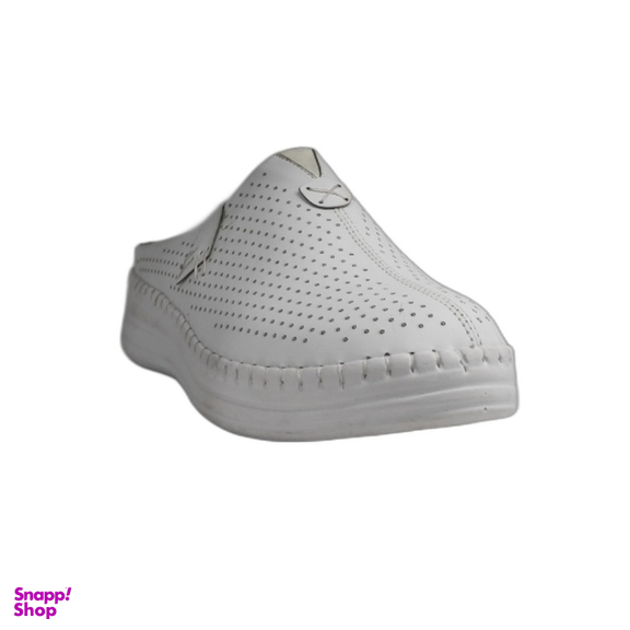 دمپایی طبی زنانه جلو بسته شهرام طب کد 3033 رنگ سفید