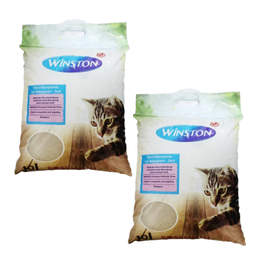 خاک گربه وینستون مدل سوپرکلامپ وزن 8 کیلوگرم بسته 2 عددی