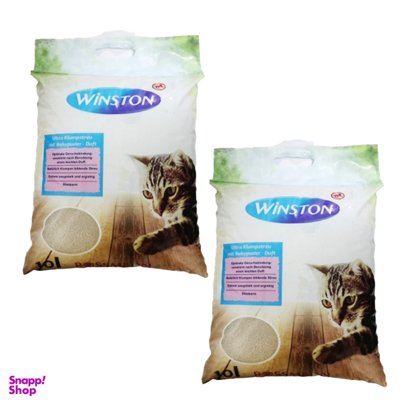 خاک گربه وینستون مدل سوپرکلامپ وزن 8 کیلوگرم بسته 2 عددی