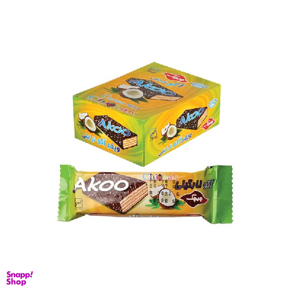 ویفر آکو نارگیلی چیچک بسته 24 عددی