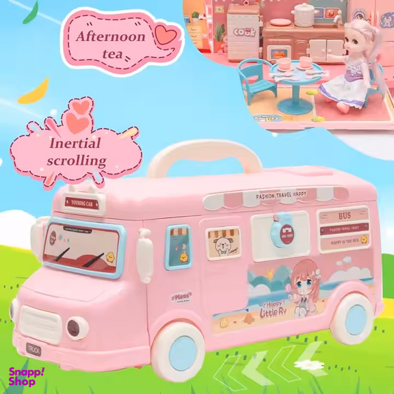 اسباب بازی خانه عروسکی مدل اتوبوسی طرح کمپر