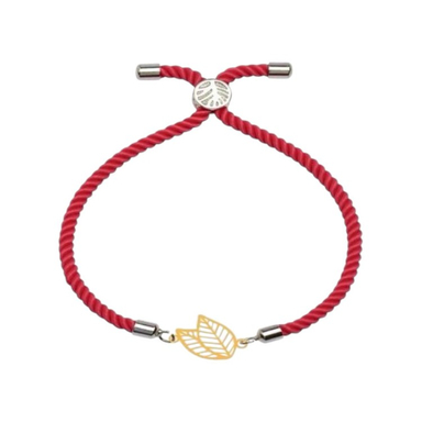 دستبند طلا 18 عیار زنانه پانسی مدل برگ کد M92031