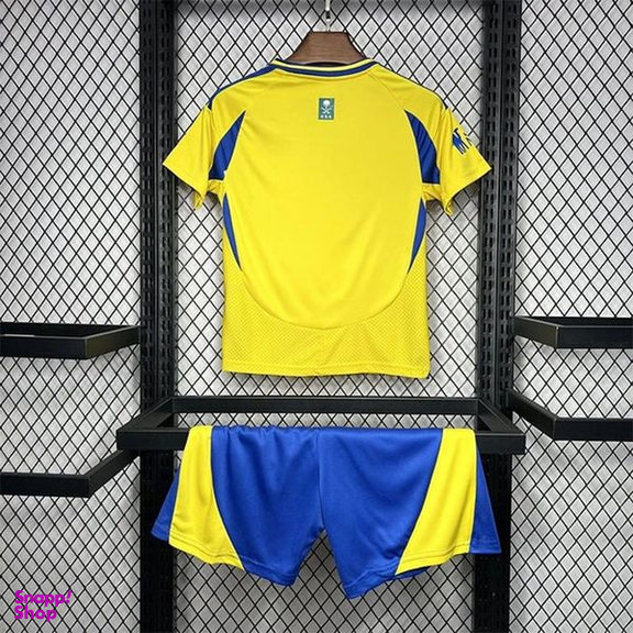 ست تیشرت و شلوارک ورزشی پسرانه مدل النصر عربستان Home 2025