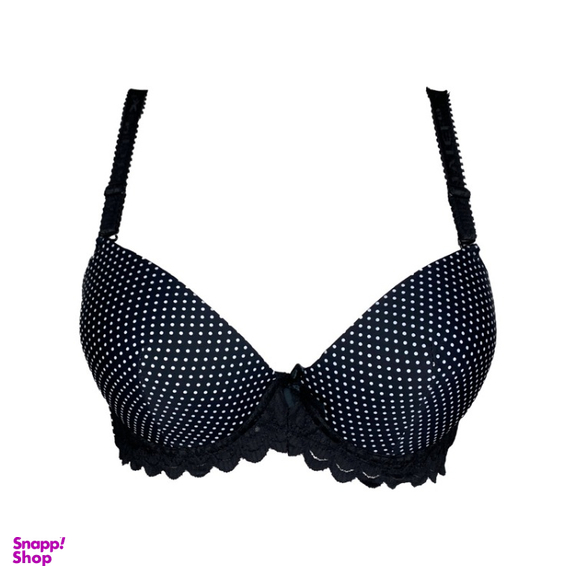 سوتین زنانه فنردار نیم جک کد 20191 رنگ مشکی