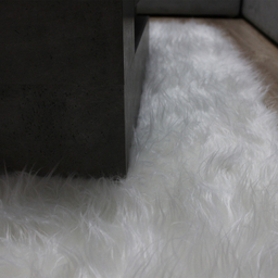 فرش ماشینی شاران هوم طرح خز پرز بلند مدل اسفنج دار