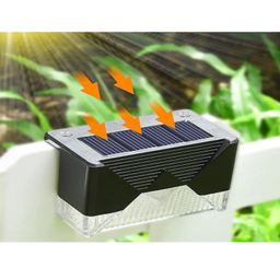 چراغ خورشیدی طرح لب پله ای مدل SOLAR  LIGHTS مجموعه 12 عددی