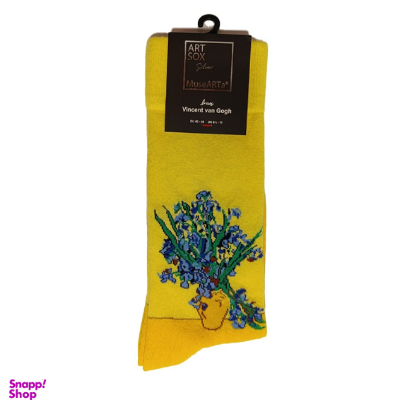 جوراب مردانه ونگوگ نقاشی زنبق کد VG-IR-06