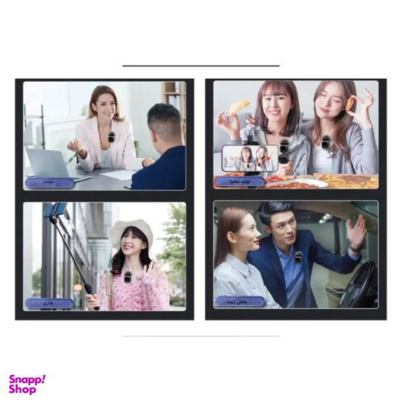میکروفون بی سیم یقه ای دو کاربر مدل Boss R8 Wireless Microphone