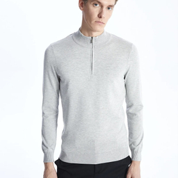 پلیور یقه ایستاده مردانه ال سی وایکیکی مدل سوپر تریکو سافت