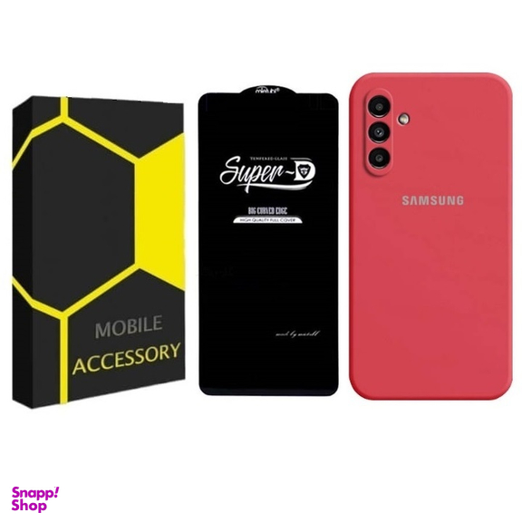 محافظ صفحه نمایش و کاور گوشی موبایل مدل Silicone مناسب برای سامسونگ Galaxy A15