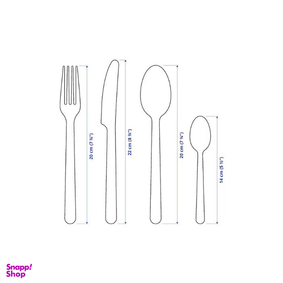 سرویس قاشق و چنگال 24 پارچه ایکیا مدل IKEA 365+