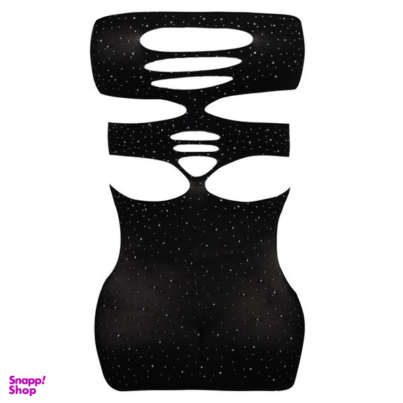 لباس خواب زنانه ماییلدا مدل نگین دار فانتزی کد 4860-7143 رنگ مشکی