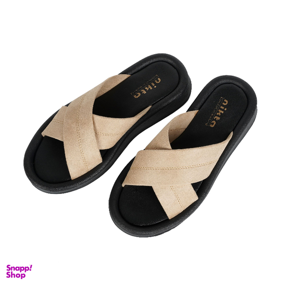 دمپایی زنانه نیکتا مدل نانسی رنگ کرم