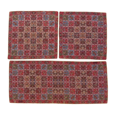 ست 3 تکه رومیزی ترمه کد TRSETE24