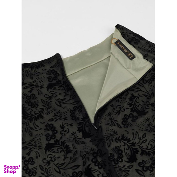 دامن زنانه برنس کد 20103 رنگ مشکی سبز