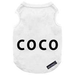 لباس سگ و گربه 27 طرح Coco کد MH1335 رنگ سفید