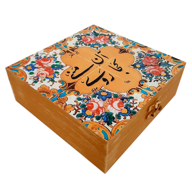 جعبه هدیه مدل سنتی طرح کاشی کد WB80