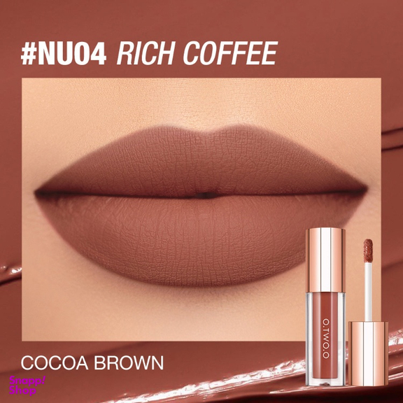 رژ لب مایع او تو او رنگ NU04 Rich Coffee