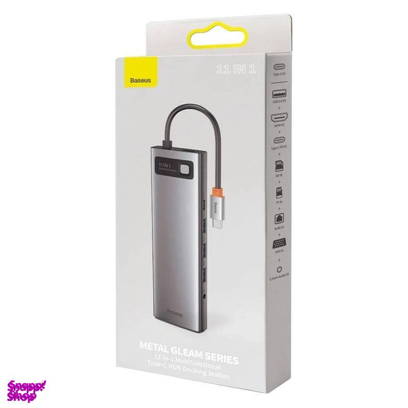 هاب 11 پورت Type-C بیسوس مدل Metal Gleam Series CAHUB-CT0G