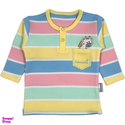 ست بلوز آستین بلند و شلوار کودک به آوران طرح راه راه زرافه