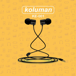 هندزفری باسیم کلومن مدل KE-001 مشکی طول 1.2 متر