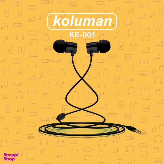 هندزفری باسیم کلومن مدل KE-001 مشکی طول 1.2 متر