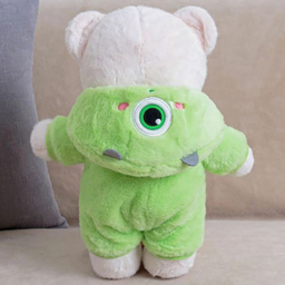 عروسک طرح خرس دوچهره مدل مایک کد 110 ارتفاع 32 سانتی‌ متر