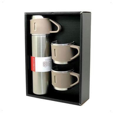 فلاسک مدل 9-1201 به همراه 3 عدد لیوان حجم 500 میلی لیتر