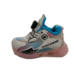 کتانی راحتی مدل فشن پیچی کد 123 رنگ آبی صورتی