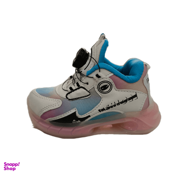 کتانی راحتی مدل فشن پیچی کد 123 رنگ آبی صورتی